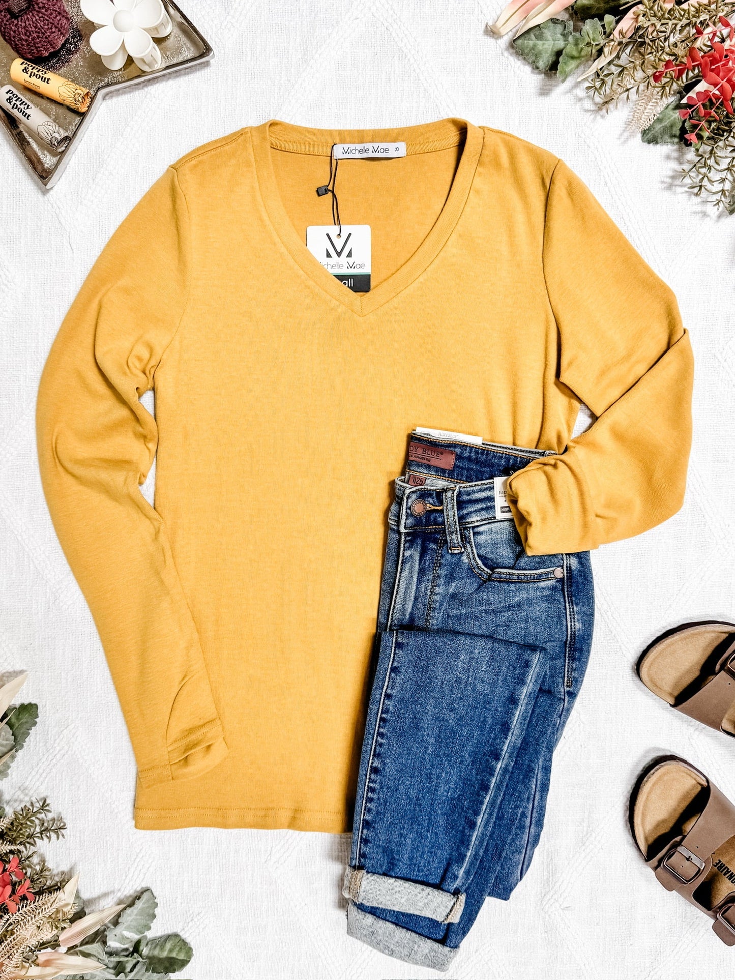 IN STOCK Leah Long Sleeve Top - Mustard | Women's Casual Top FINAL SALE