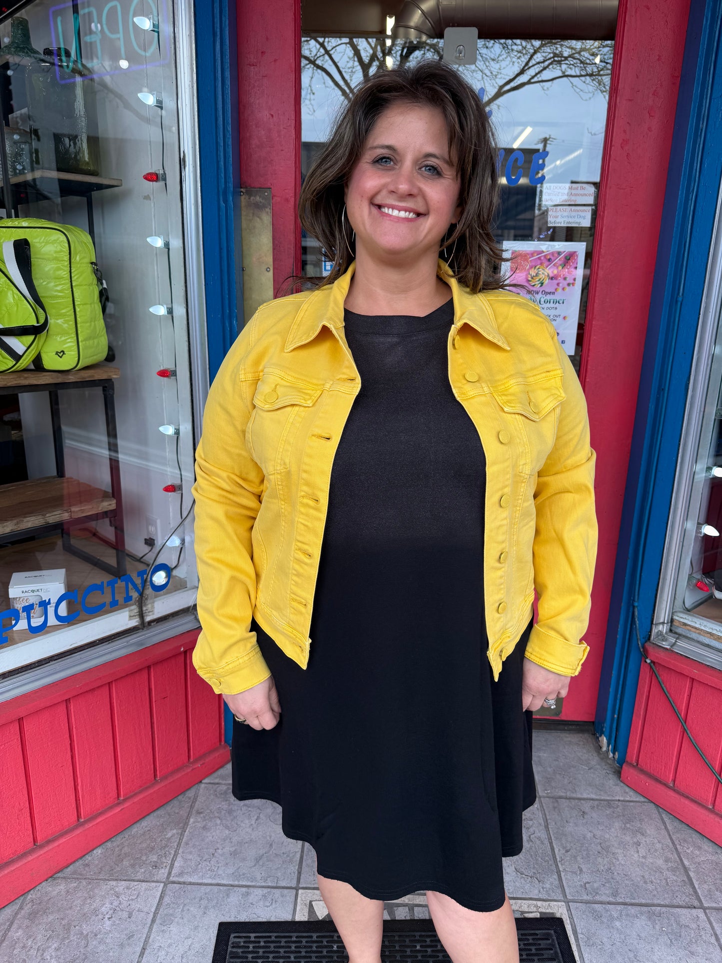 FEEL THE SUNSHINE DENIM JACKET- YELLOW- JUDY BLUE