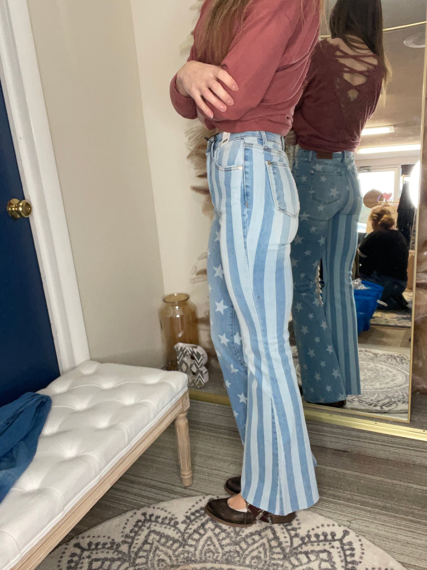 Judy Blue Stars and Stripes Denim Flare