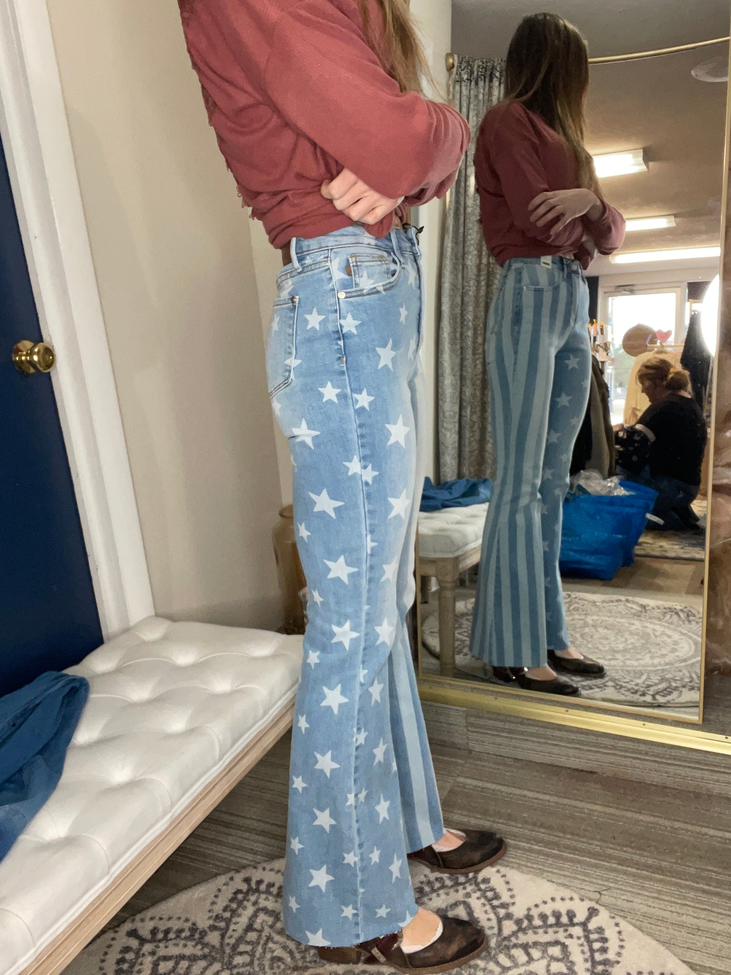 Judy Blue Stars and Stripes Denim Flare