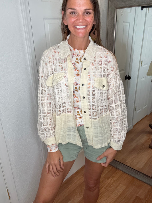 CALISSA BUTTON DOWN LONG SLEEVE TOP - POL
