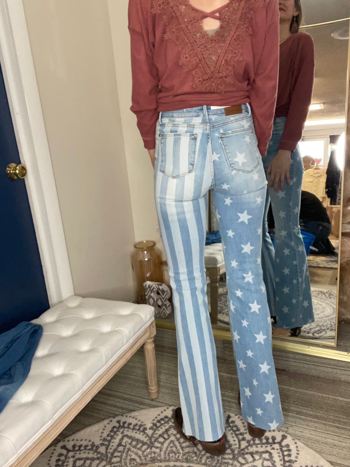 Judy Blue Stars and Stripes Denim Flare