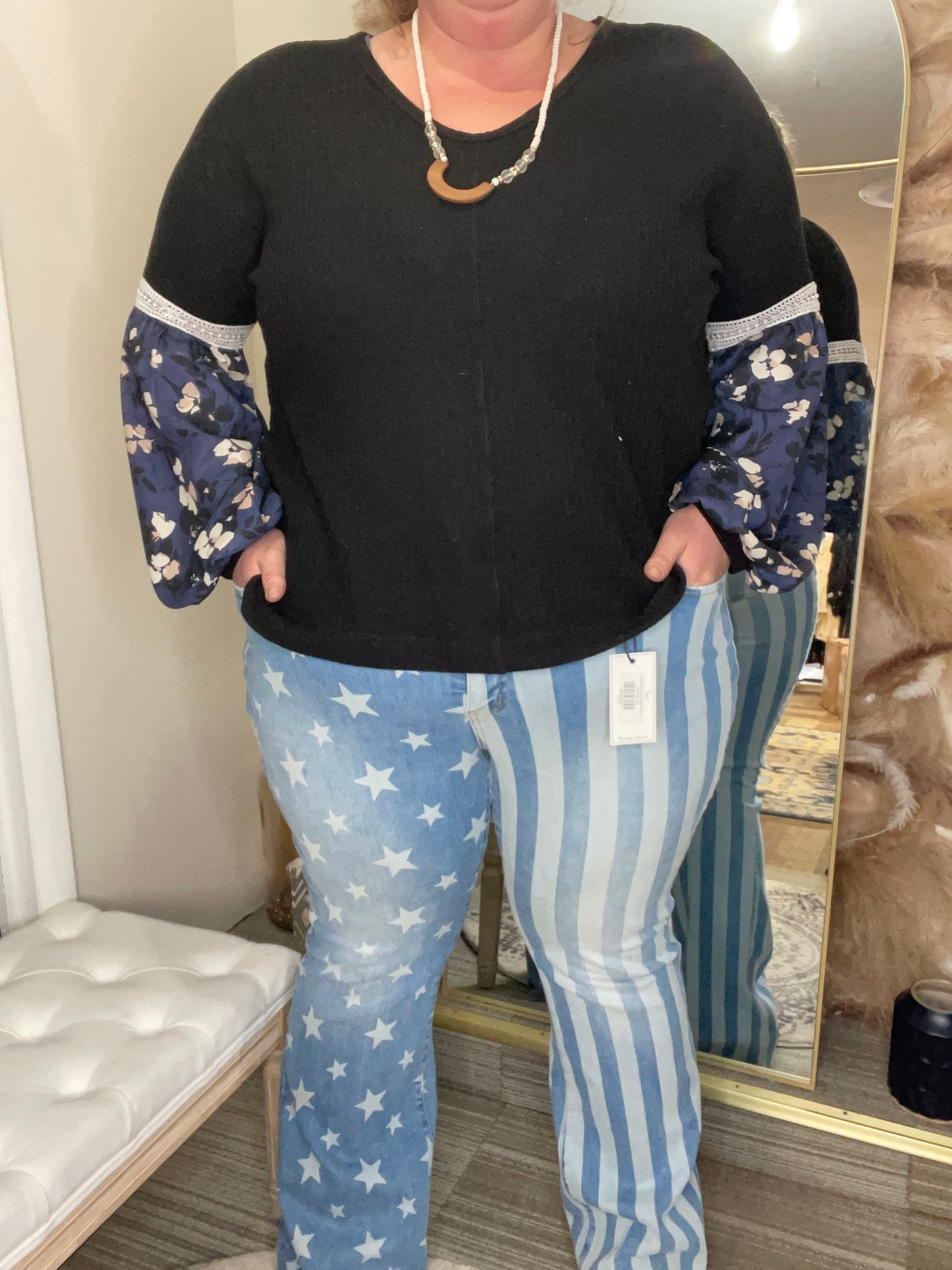 Judy Blue Stars and Stripes Denim Flare