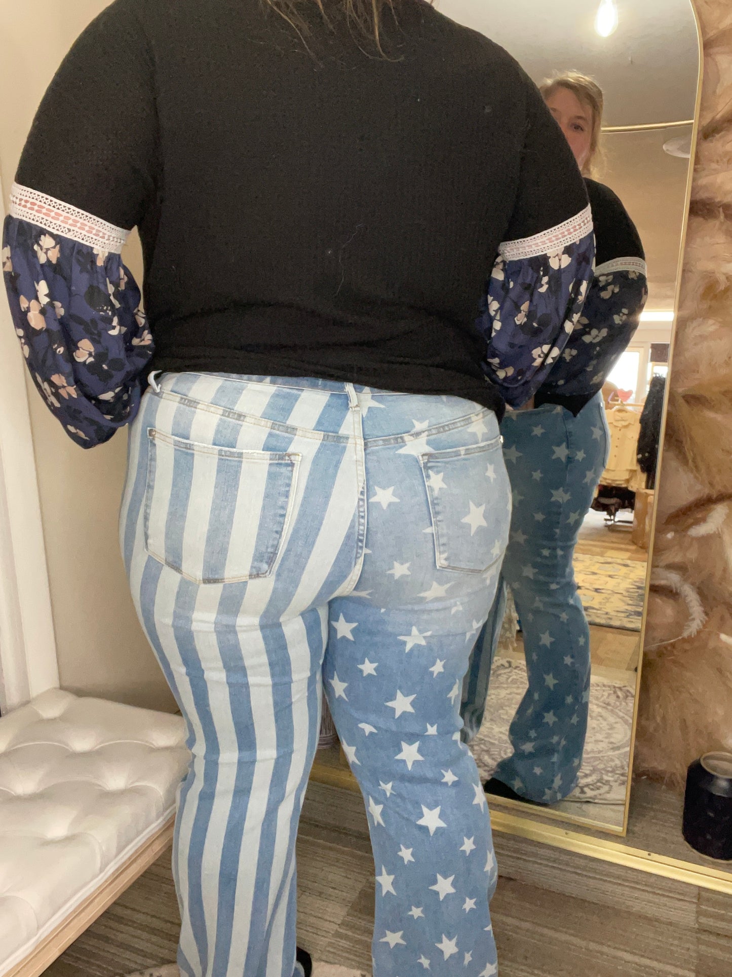 Judy Blue Stars and Stripes Denim Flare