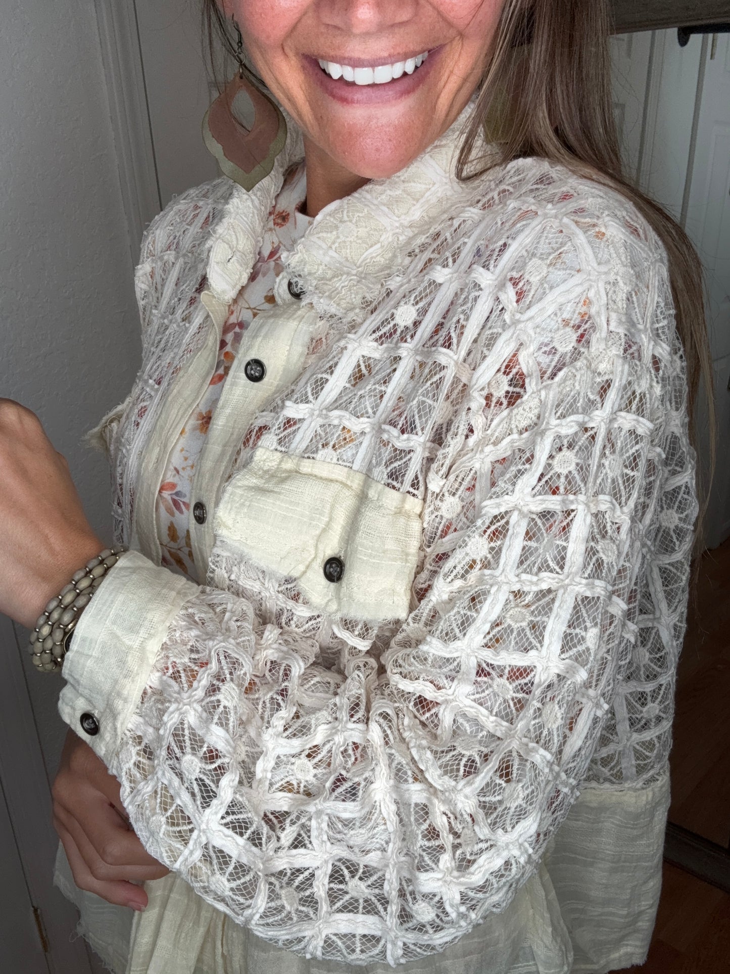 CALISSA BUTTON DOWN LONG SLEEVE TOP - POL