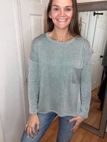 RINA LONG SLEEVE TOP GREEN - ZENANA