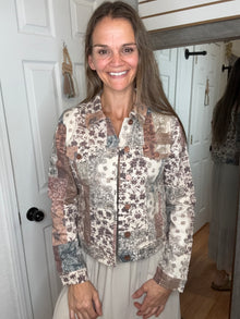 Vivian Paisley Denim Jacket - Risen