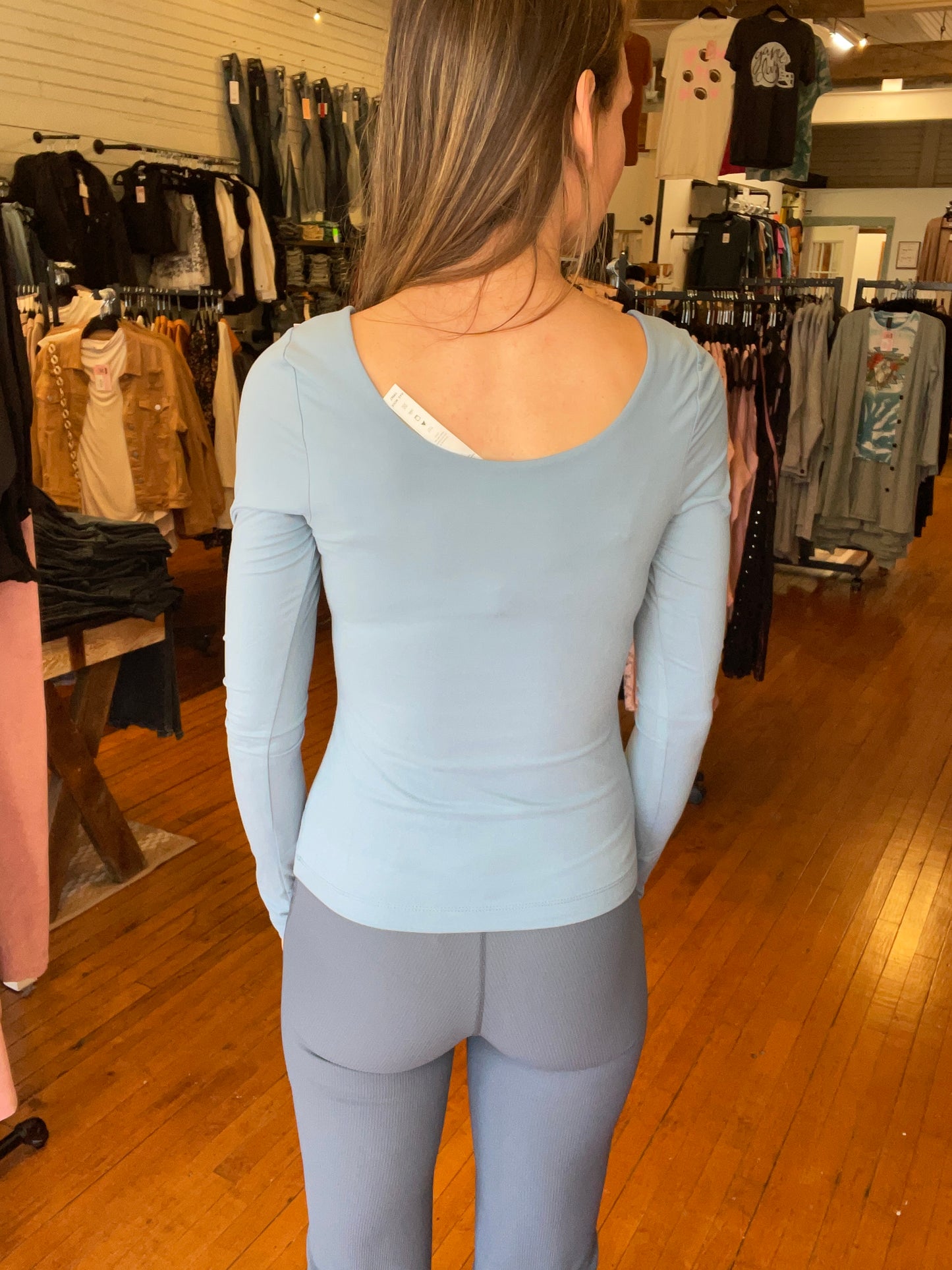 Julie Butter Top Dusty Blue