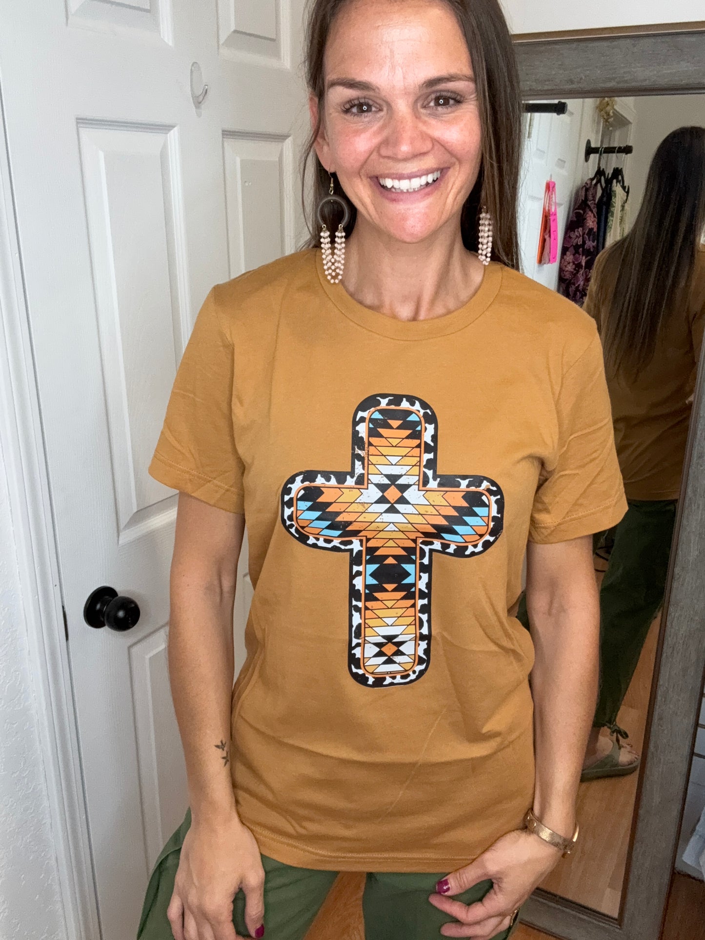 AZTEC CROSS GRAPHIC TEE