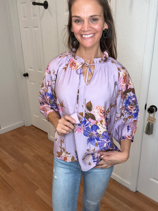 ODDI - LAVENDER FIELDS BLOUSE