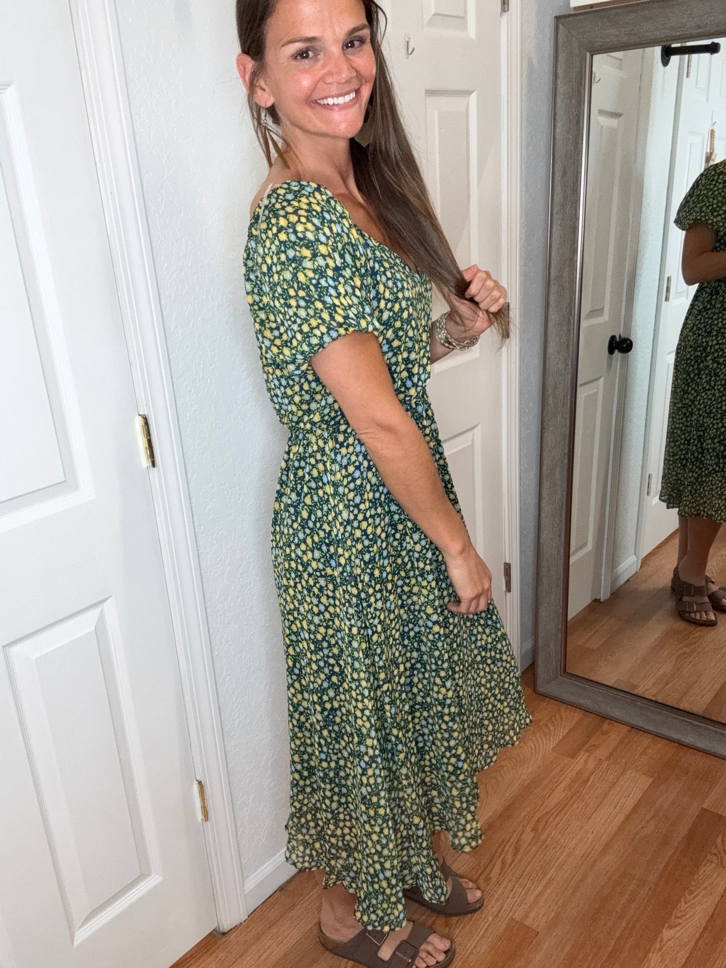MARIETTA CHIFFON MIDI DRESS - HAPTICS