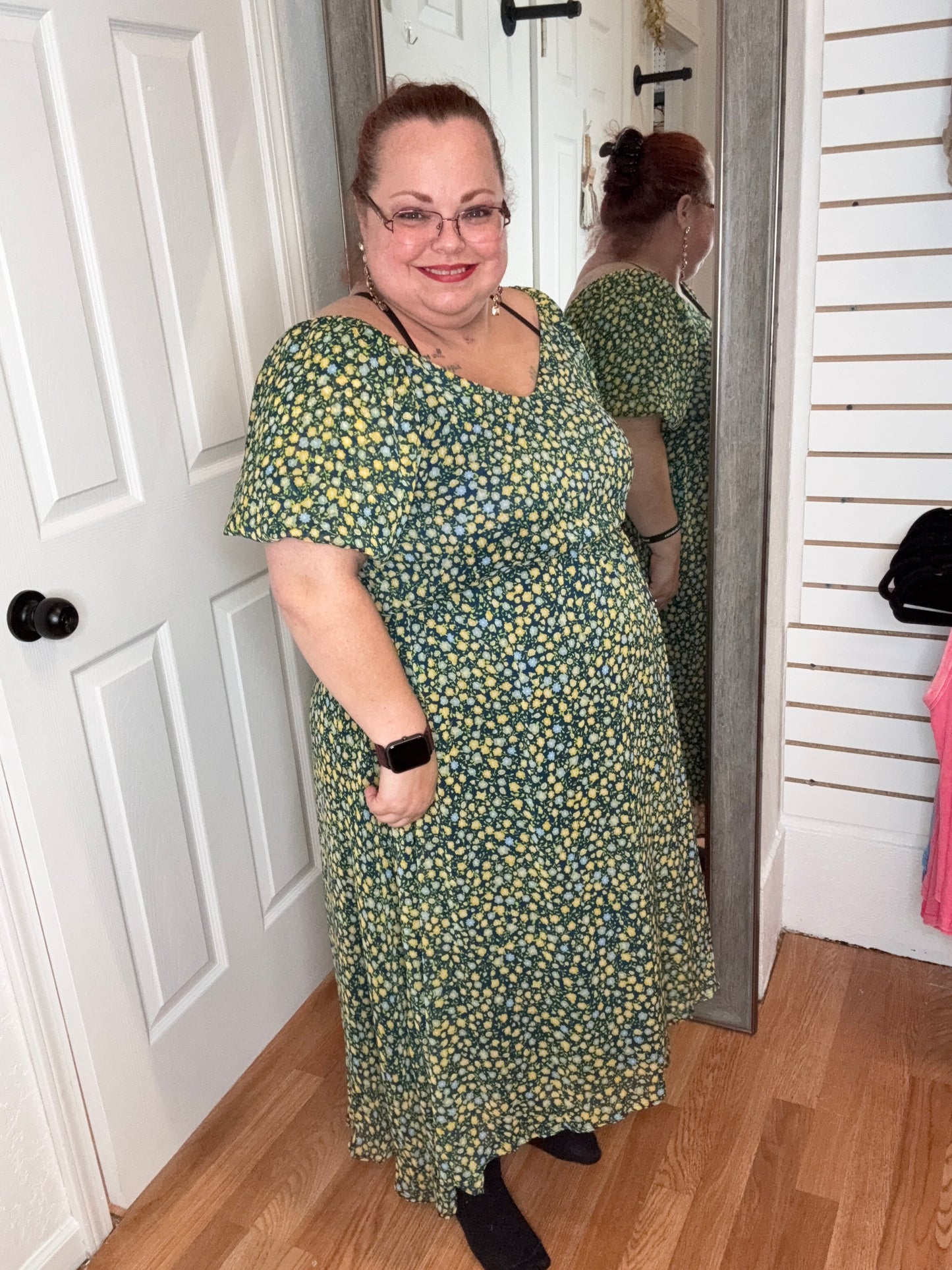 MARIETTA CHIFFON MIDI DRESS - HAPTICS