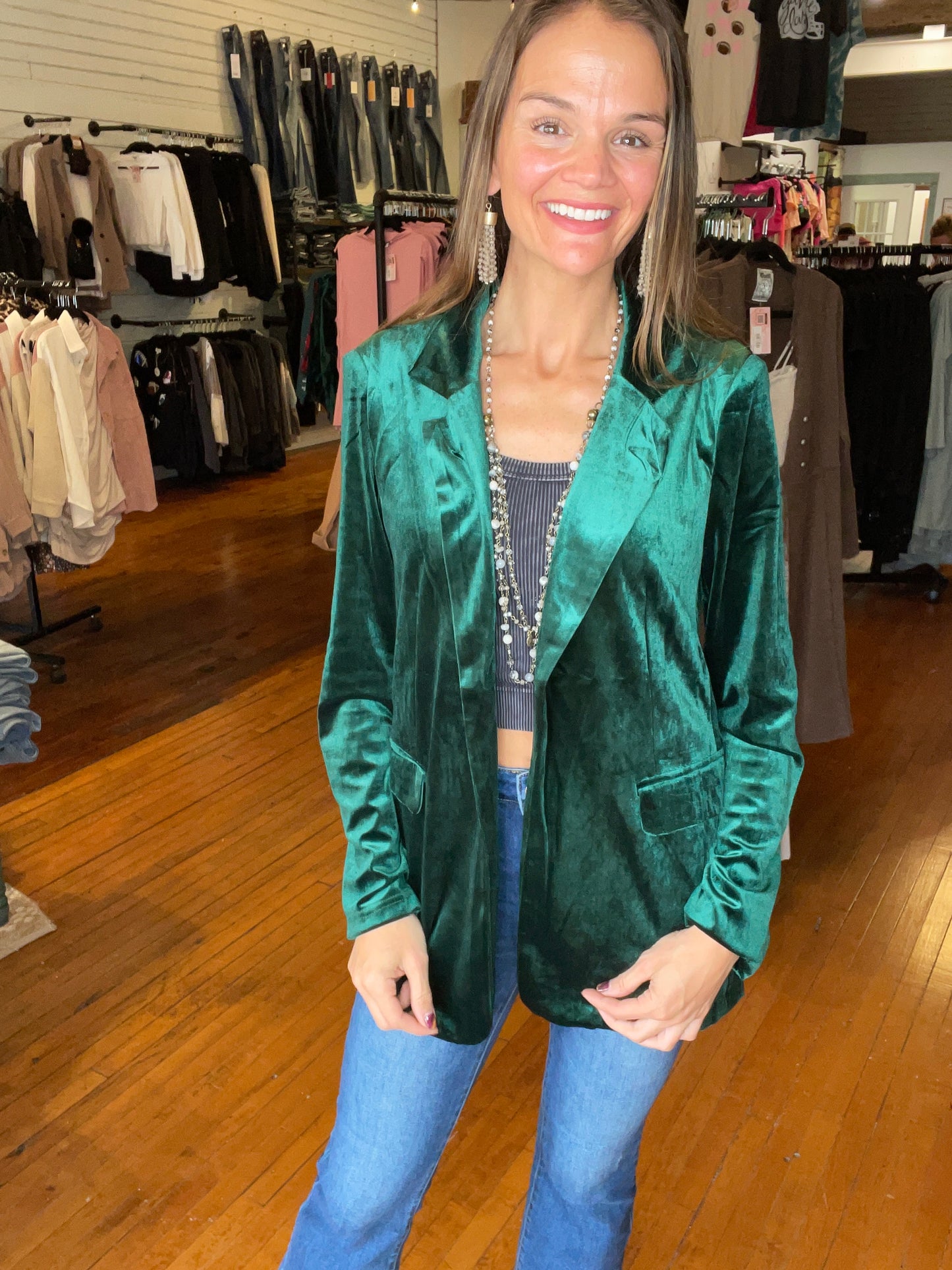 MARTHA MAE VELOUR BLAZER