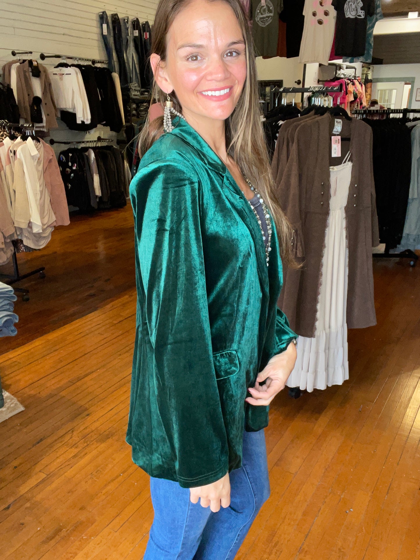 MARTHA MAE VELOUR BLAZER