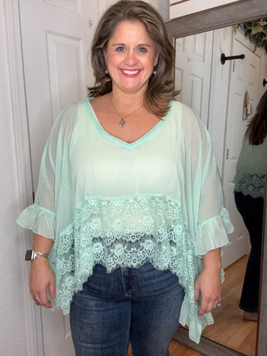 Clair Chiffon Cape Blouse - Anniewear