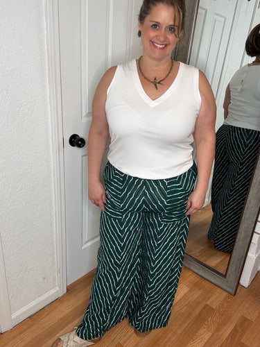 Cheverly Wide Leg Pants Hunter- Jade By Jane