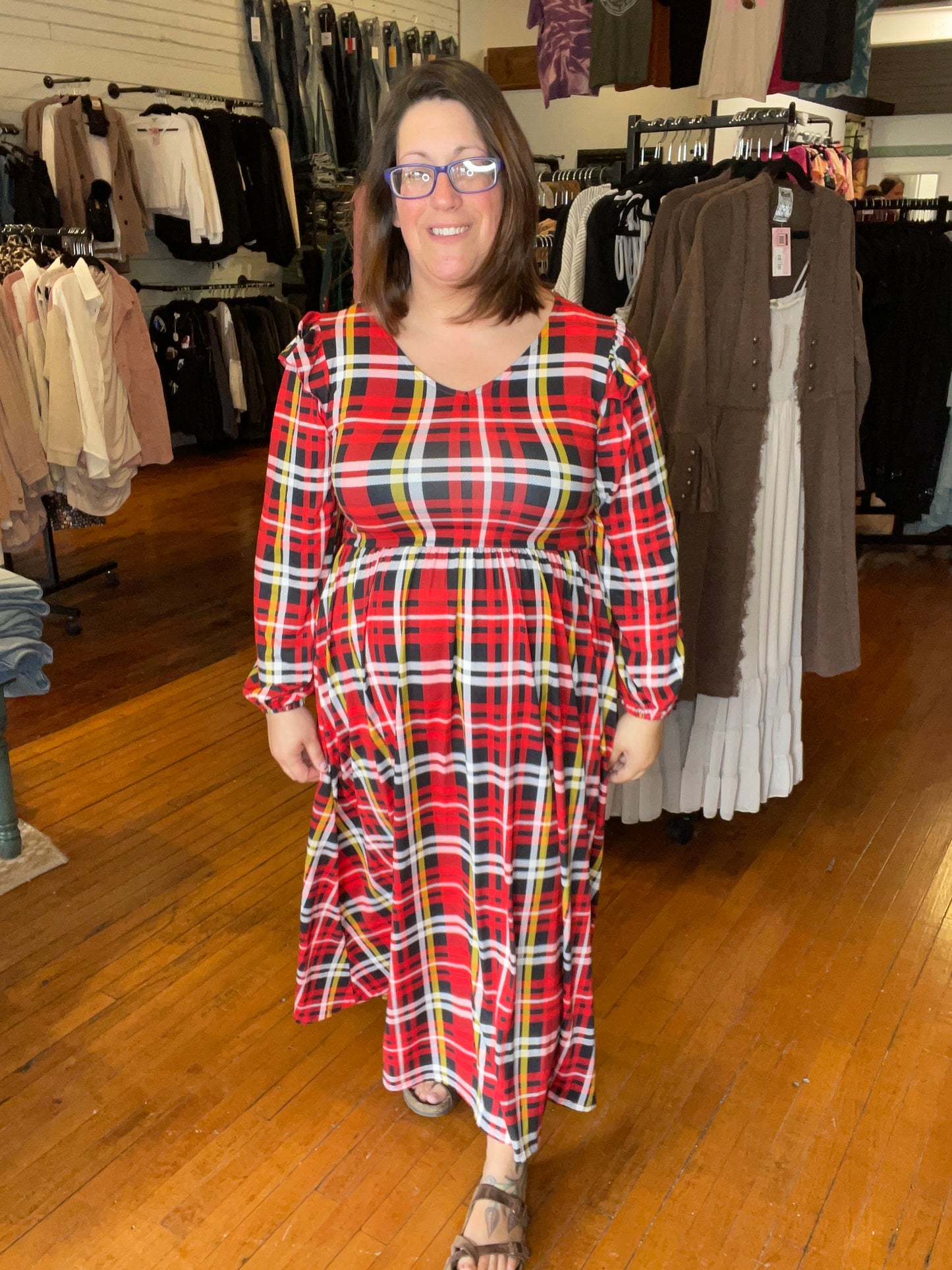 BETTY LOU PLAID DRESS