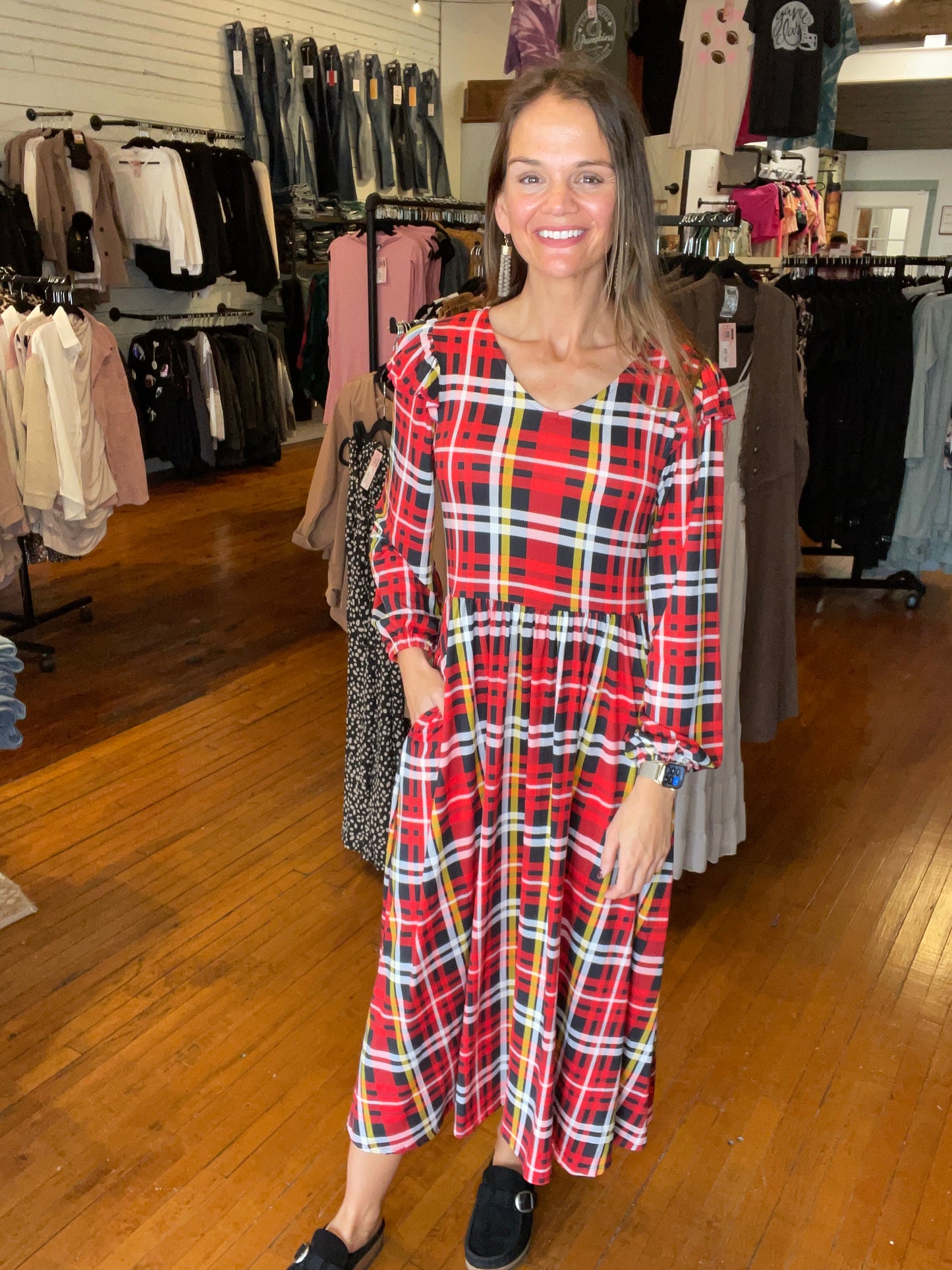 BETTY LOU PLAID DRESS