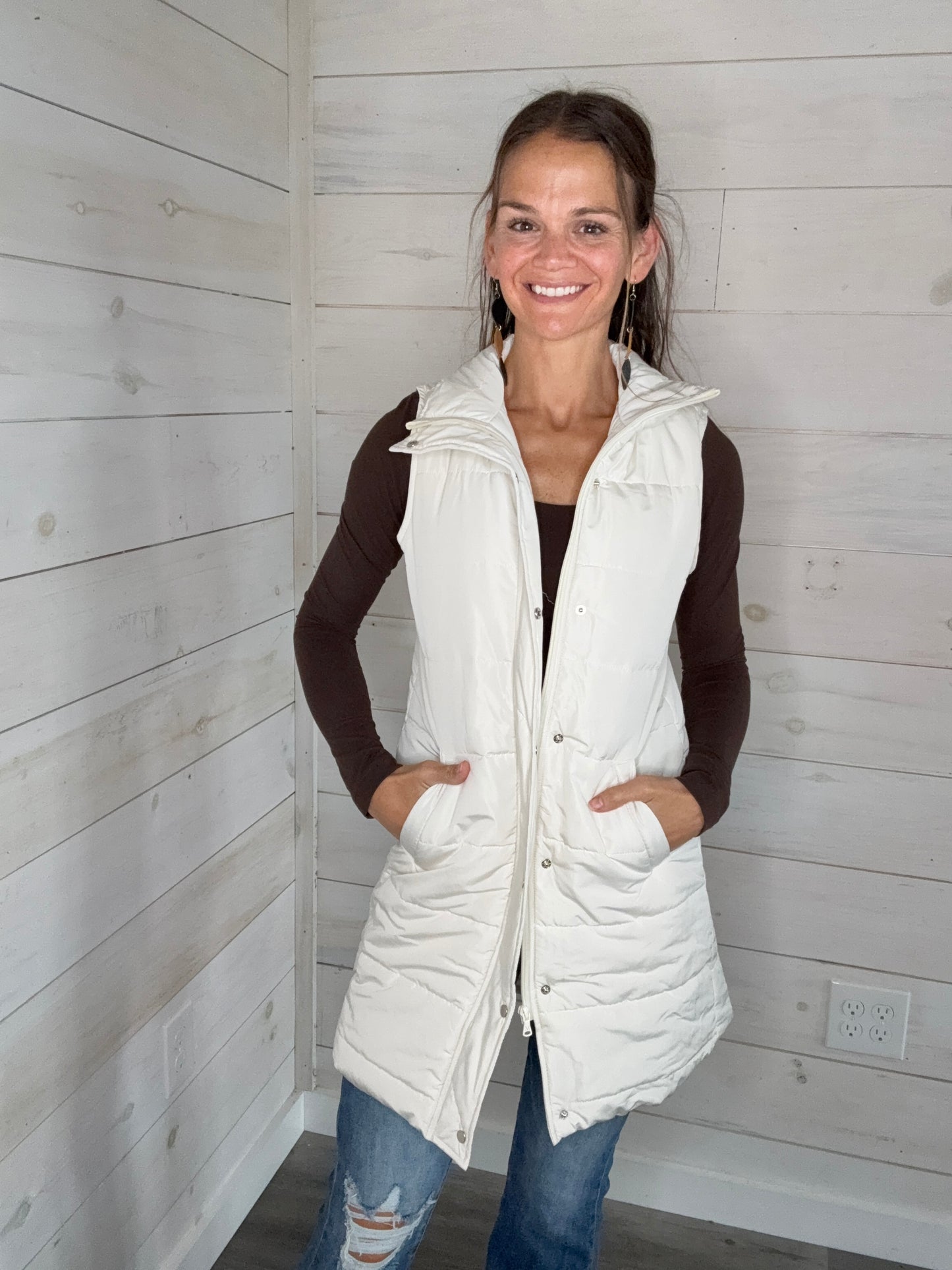 HARLOW VEST CREAM - MICHELLE MAE