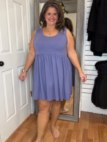 Markell Dress Blue - MIKAROSE