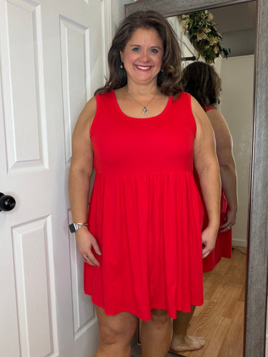 Markell Dress Red - MIKAROSE