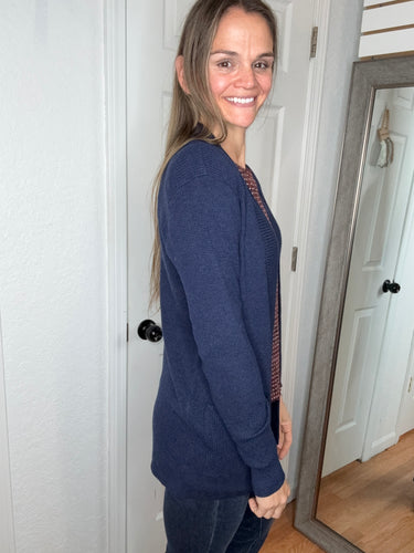 Gail Waffle Cardigan Navy - Staccato