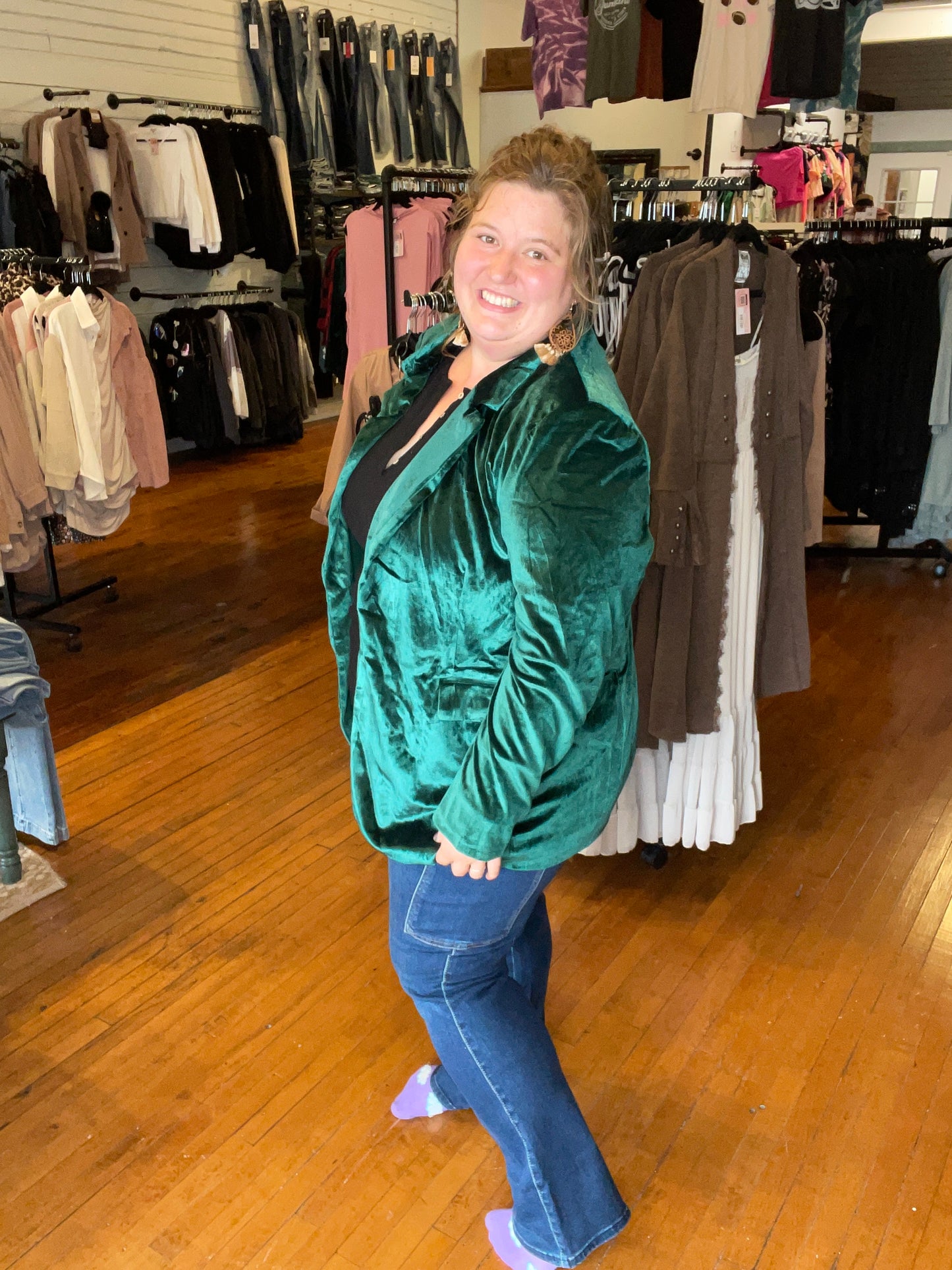 MARTHA MAE VELOUR BLAZER