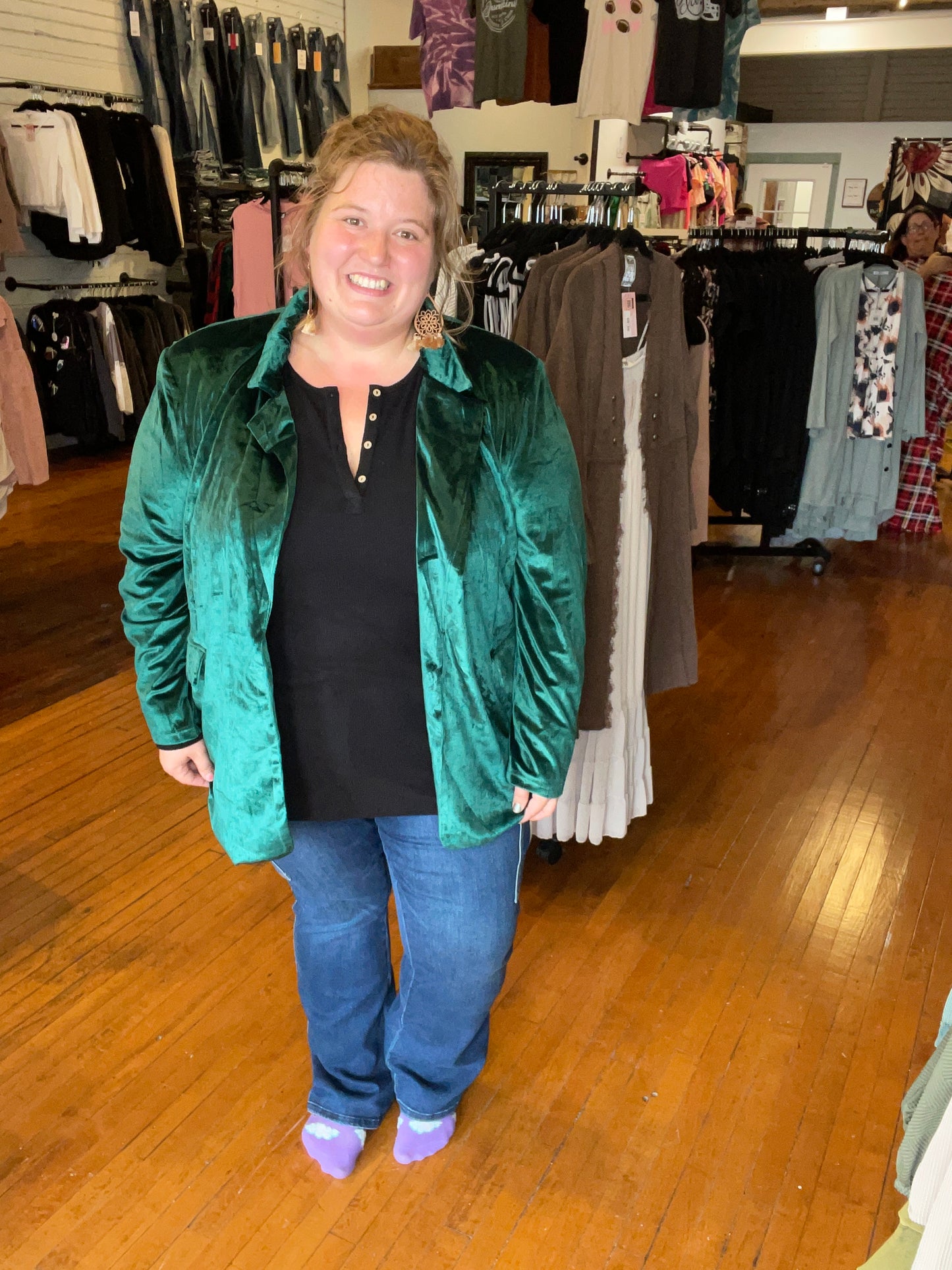 MARTHA MAE VELOUR BLAZER