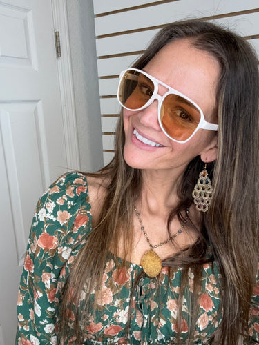 BLAKELEY - MARLOW RETRO SUNGLASSES - CREAM