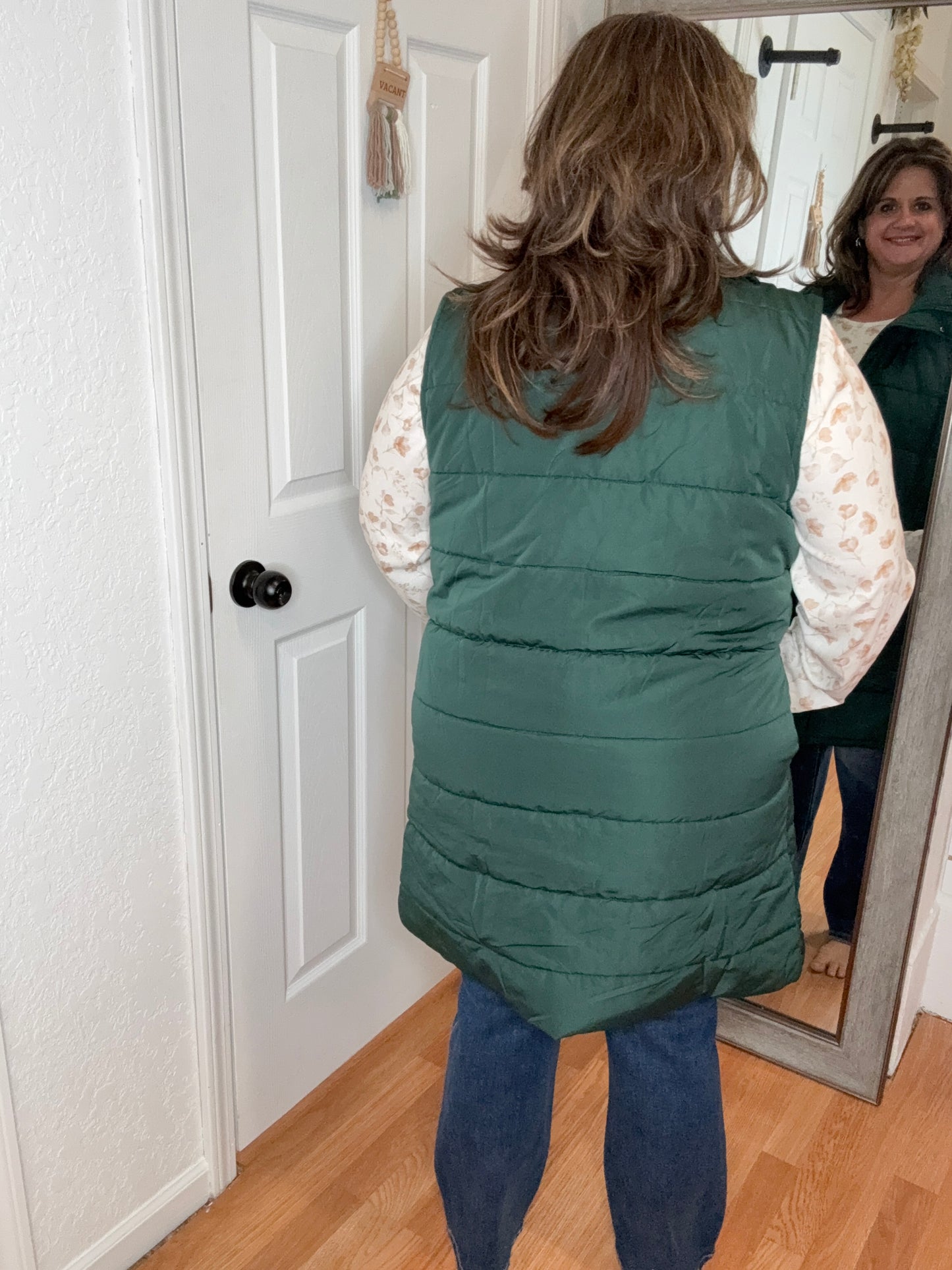 HARLOW VEST HUNTER GREEN - MICHELLE MAE