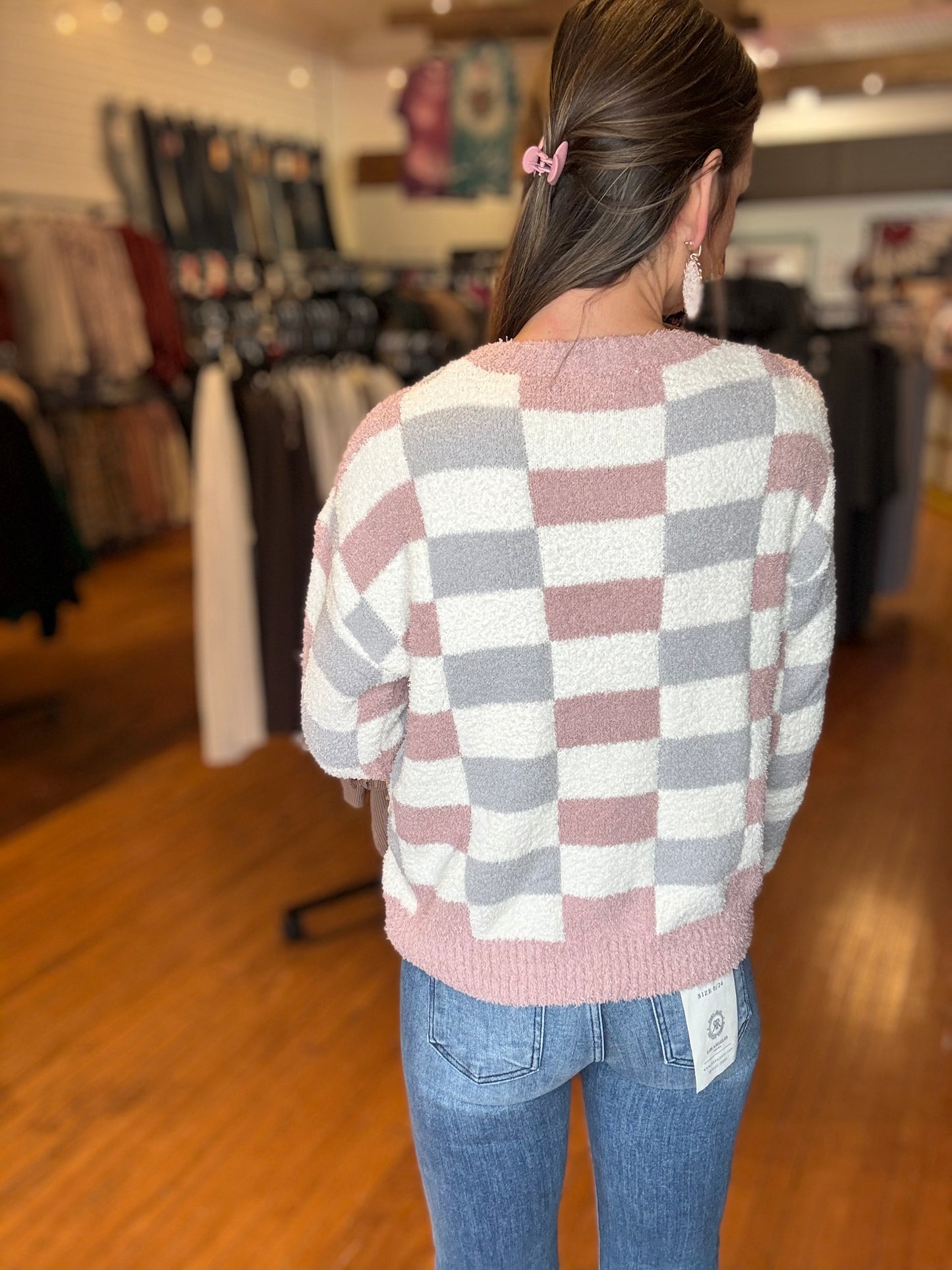 CLAIRE CHECKERED SWEATER