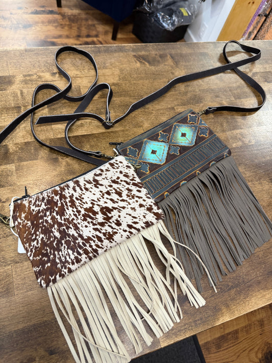 GENUINE LEATHER CROSSBODY PURSE