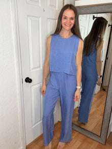 Lainy Sleeveless Top Blue - Dna Couture