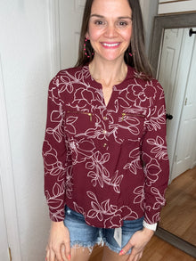 Melissa Henley Blouse - Dna Couture