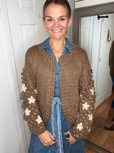 Hazel Chunky Knit Cardigan Mocha- Listicle