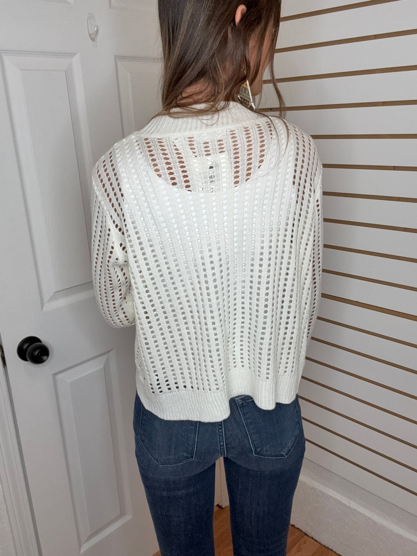 ZELDA OPEN KNITT COVER UP- IVORY- COZY CO