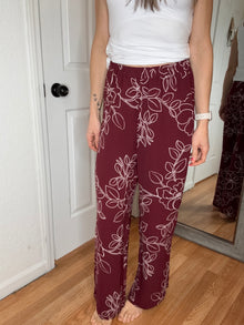 Melissa Relaxed Pants Burgundy - DNA Couture