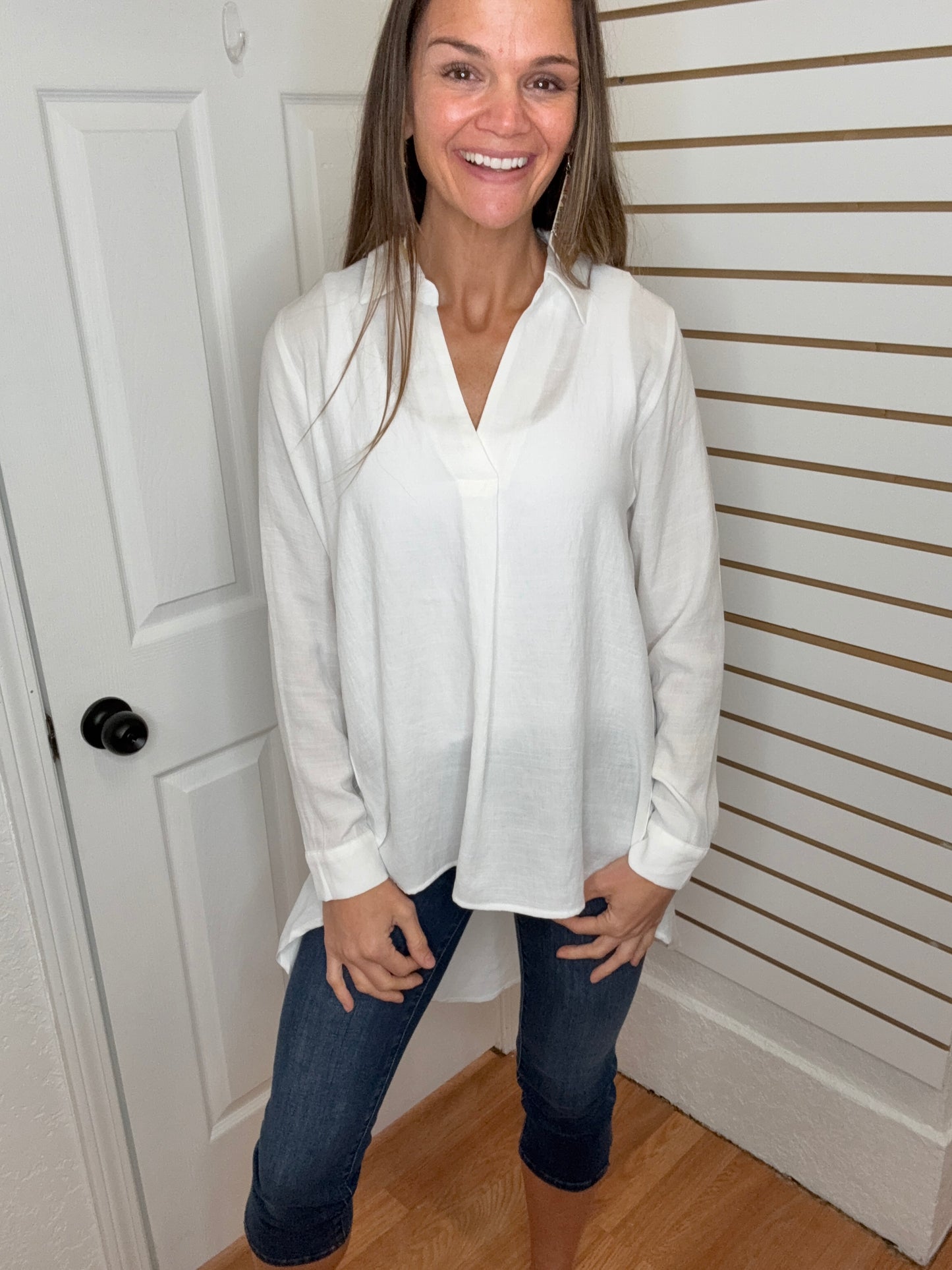 DEVYN HI-LO BLOUSE TOP - COZY CO