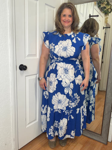 Izzy Midi Dress Blue- Oddi