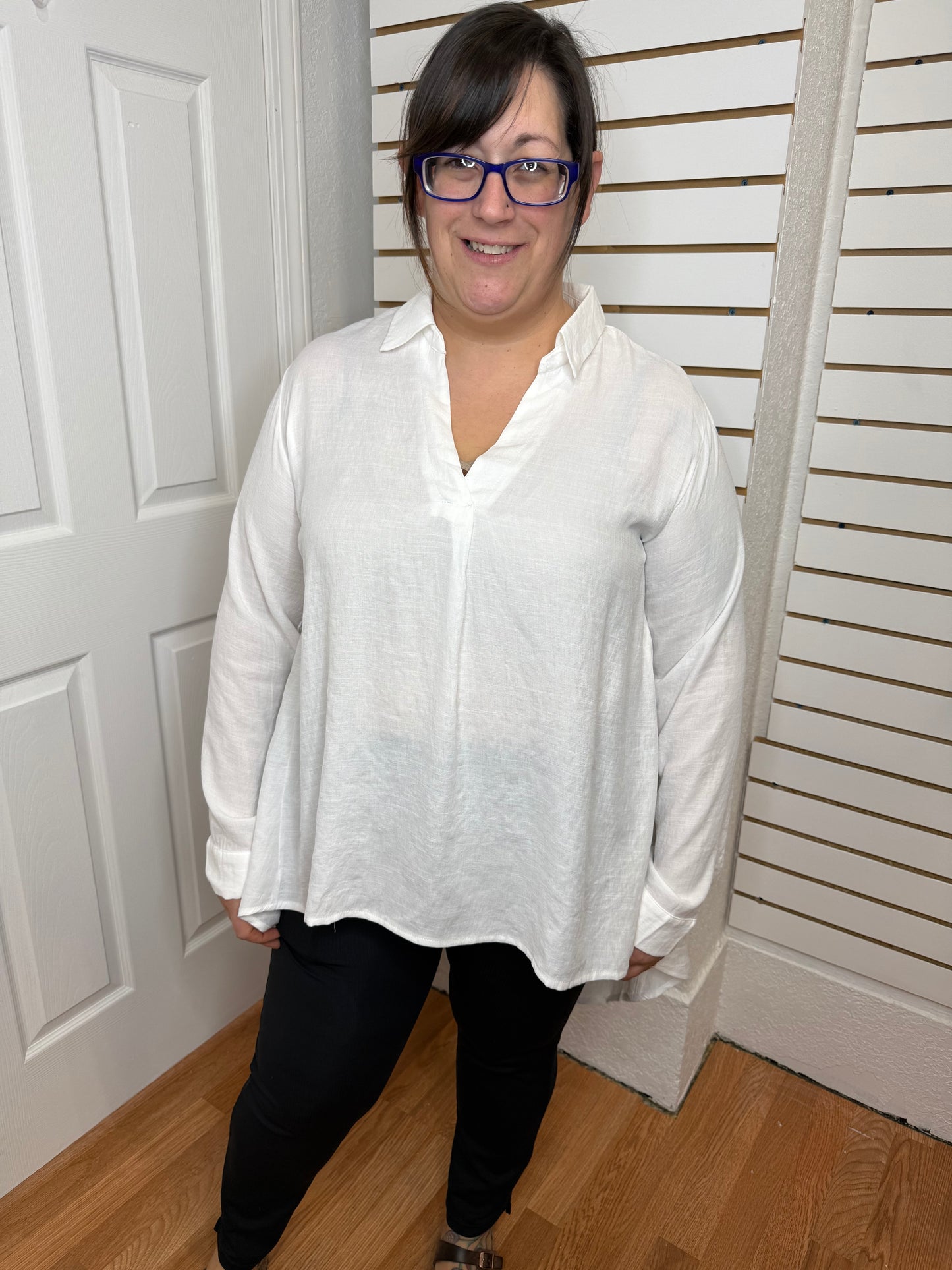 DEVYN HI-LO BLOUSE TOP - COZY CO