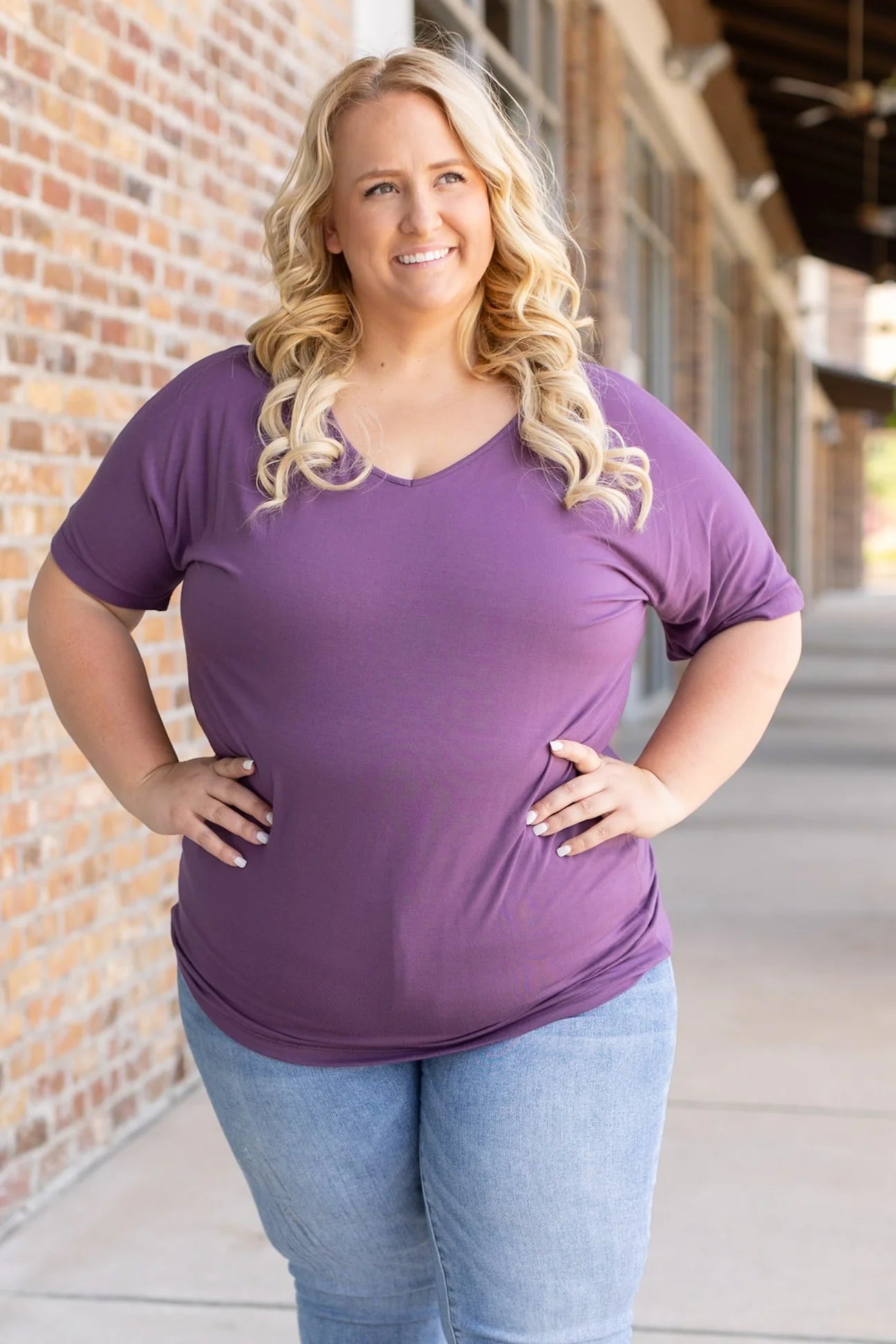 Chloe Cozy Tee - Purple