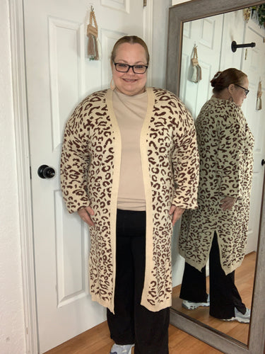 Cleo Leopard Cardigan - Cozy
