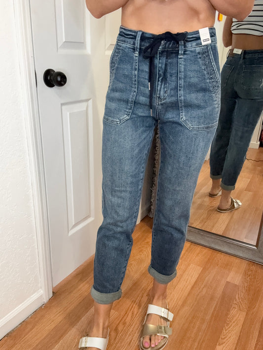 JAMIE JOGGER DENIM JEANS - JUDY BLUE