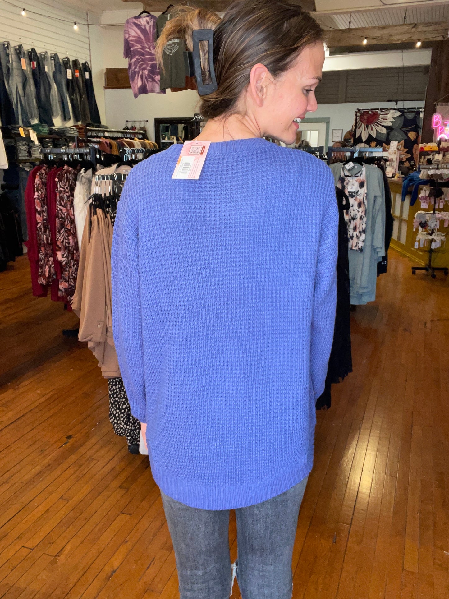 Marleen Pull Over Sweater - Marlin Blue