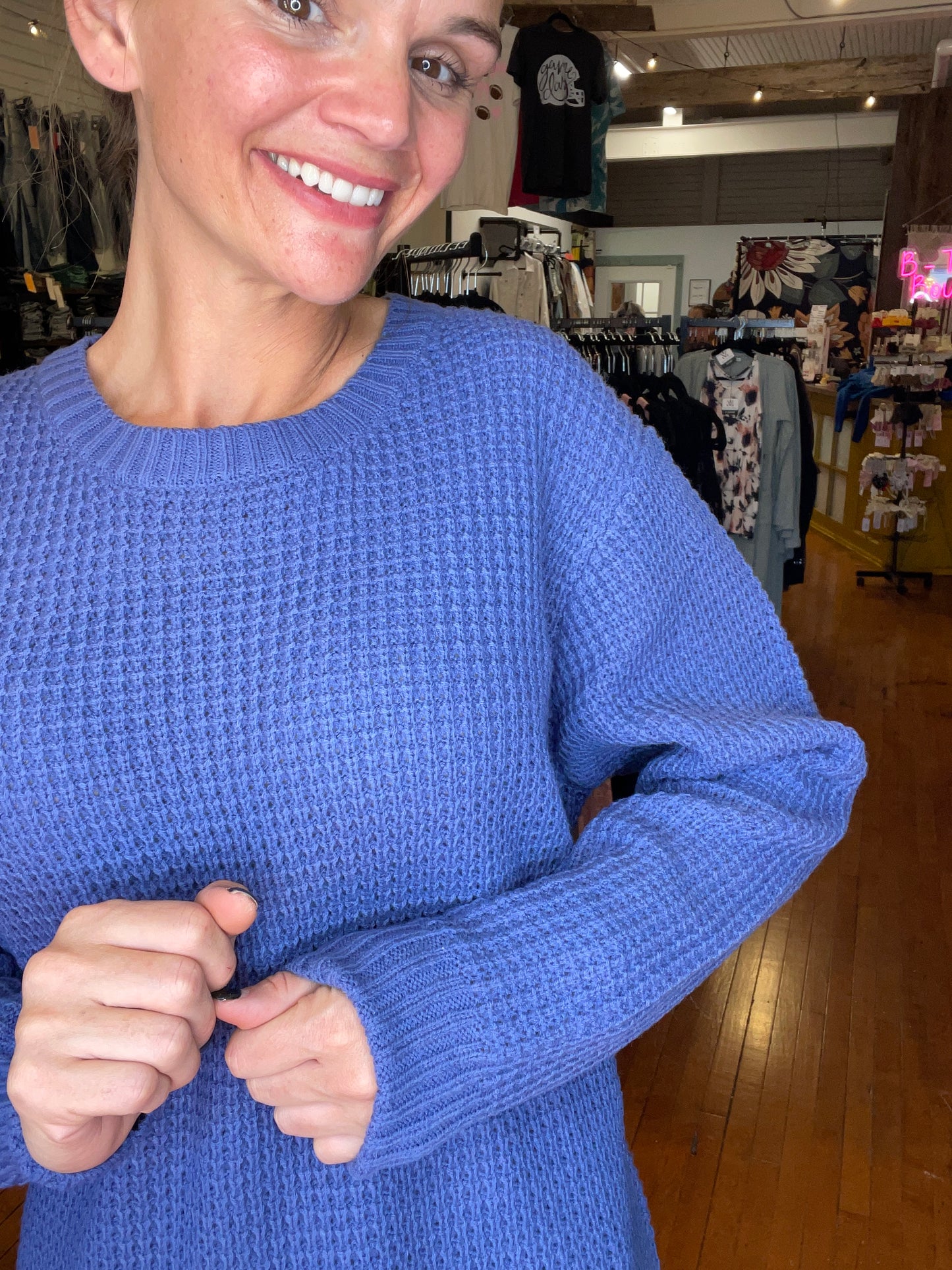 Marleen Pull Over Sweater - Marlin Blue