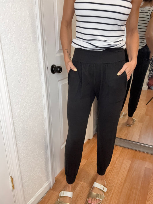 KENZIE - BLACK JOGGER LEGGINGS - RAE MODE