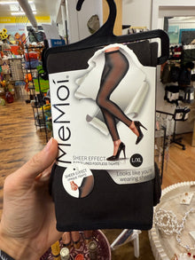 FOOTLESS FLEECE LINED BLACK OPAQUE TIGHTS - ME MOI