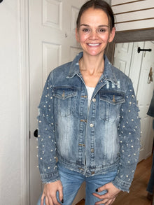 Pearlesque Pearl Denim Jacket- Vocal