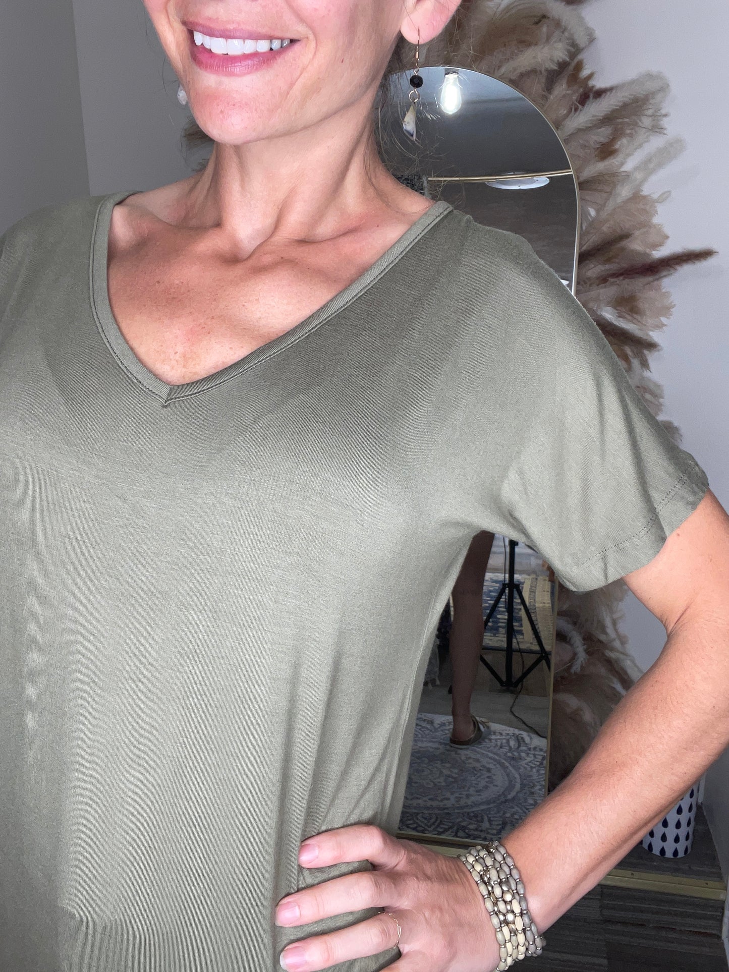 Chloe Cozy Tee - Olive