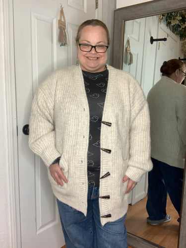 Alice Grandpa Cardigan Almond- POL